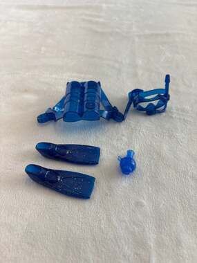 Barbie Sparkle Beach Scuba Diving Set Accessories Blue Glitter